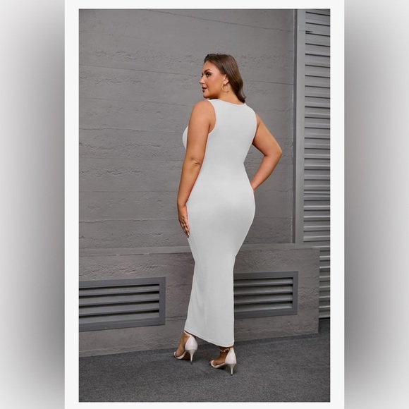 Maxi Dress White Bodycon Size 1X NWOT - Picture 3 of 7